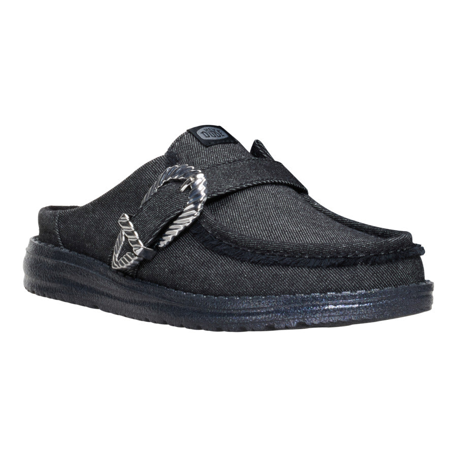 Wendy Slip Buckle Denim – Black/Black - Image 7